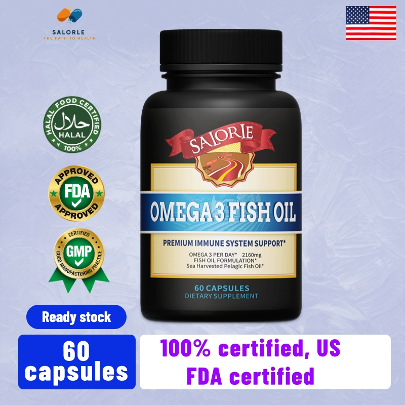 Dầu cá Omega 3, 2160 mg, cải thiện chức năng não, điều hòa trí nhớ và bảo vệ tim mạch