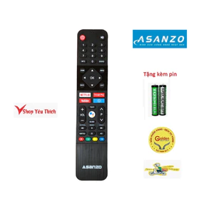 Điều khiển remote từ xa dùng cho Smart TiVi Asanzo - ANDROID 11.0(AOSP) 32inch 32E8 và các mã khác