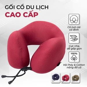 Gối cổ du lịch/văn phòng Mia TA33217 ruột êm vỏ mềm chống mỏi cổ - Hàng Cao Cấp Chính Hãng
