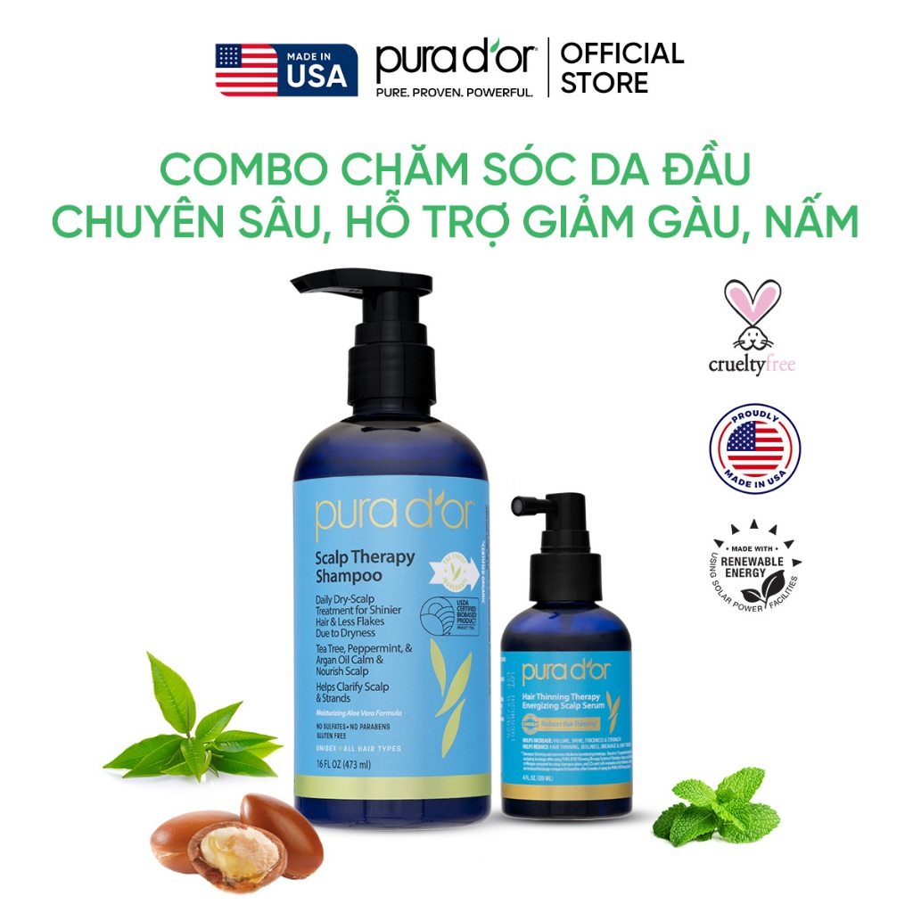 Ảnh Combo Chăm sóc  da đầu chuyên sâu, hỗ trợ giảm gàu, nấm, giúp da dầu khoẻ 1