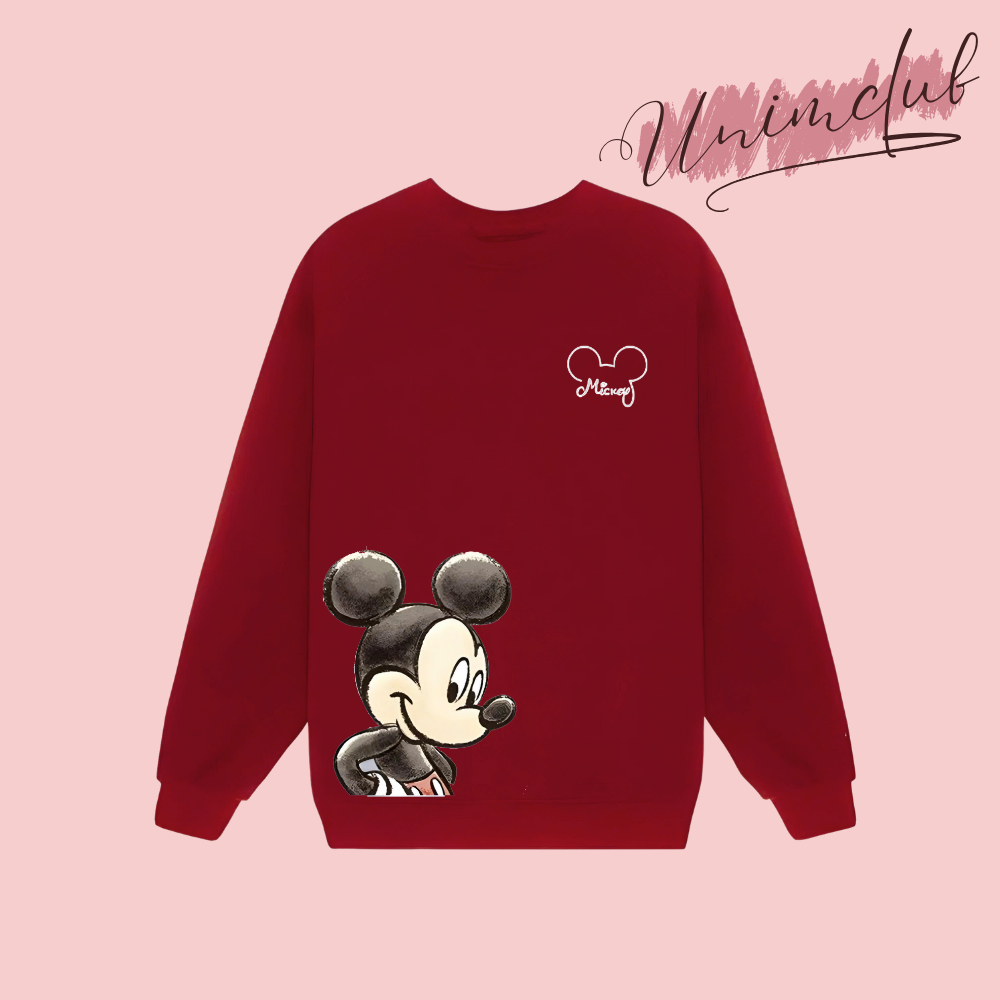 [Ao Đôi] Áo Sweater Mickey And Minnie Mặc Đôi Vải Nỉ Chân Cua Cao Cấp Mẫu Mới 2025 Form Unisex - SWTMM