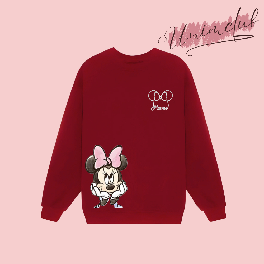 [Ao Đôi] Áo Sweater Mickey And Minnie Mặc Đôi Vải Nỉ Chân Cua Cao Cấp Mẫu Mới 2025 Form Unisex - SWTMM