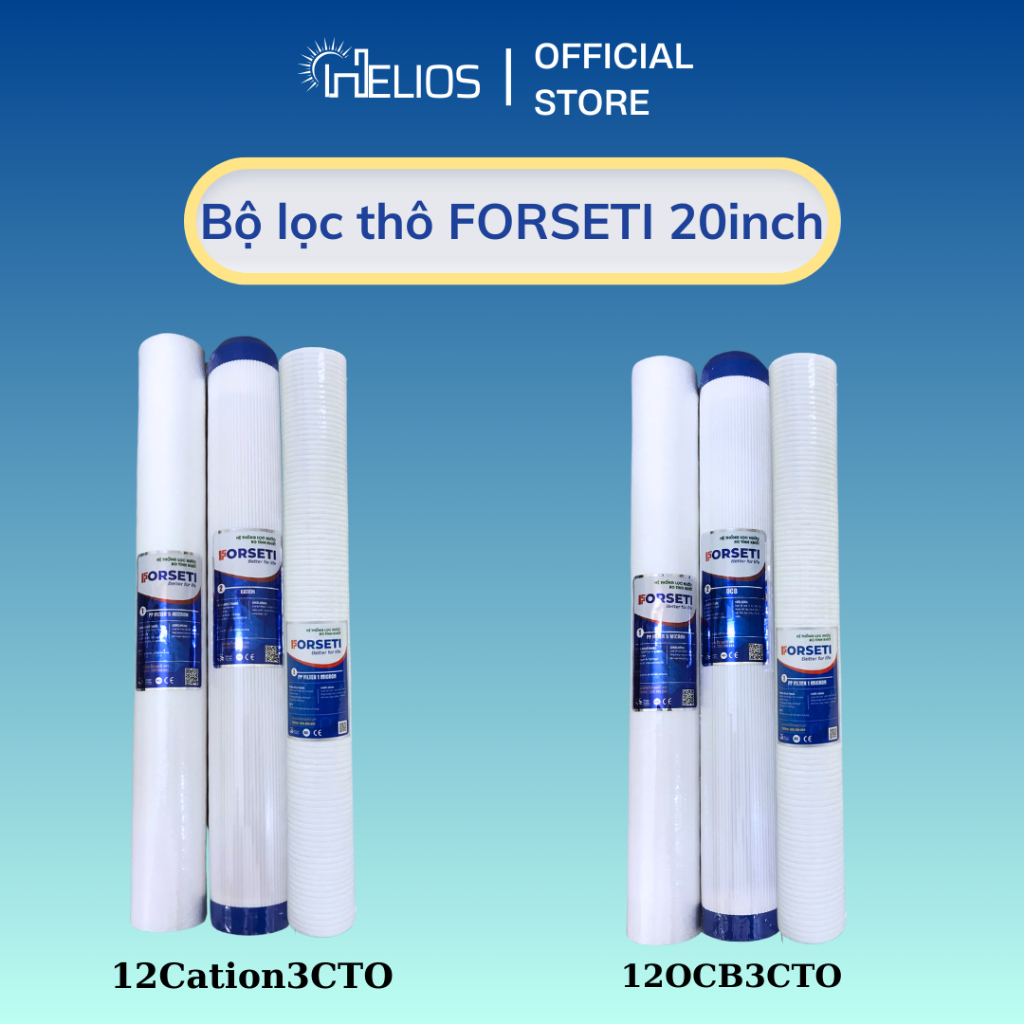 Ảnh Combo 3 lõi lọc đầu nguồn 20 inch FORSETI dùng cho cốc lọc 20inch 1