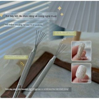 Cây lấy gel nhện - bút 7 kim đa năng dùng chấm bi , tạo kiểu nail
