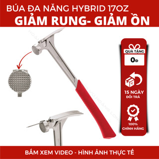Búa Milwaukee hybrid 17oz 48-22-9016 chuyên nghiệp, giảm rung đến 10 lần, giảm ồn