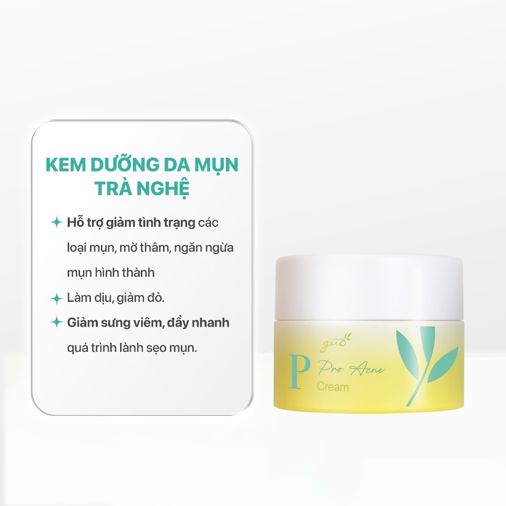 Ảnh Kem nghệ cho bà bầu kiềm dầu giảm mụn mờ thâm GUO 30g [Tràm trà và nghệ] 4