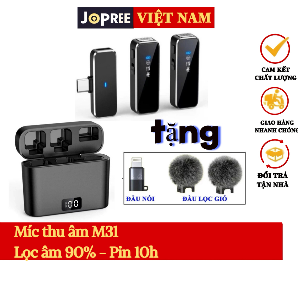 Mic Thu Âm Không Dây Cho Điện Thoại M31 - Bật Tắt Lọc Ồn - Micro Ghi Âm ...