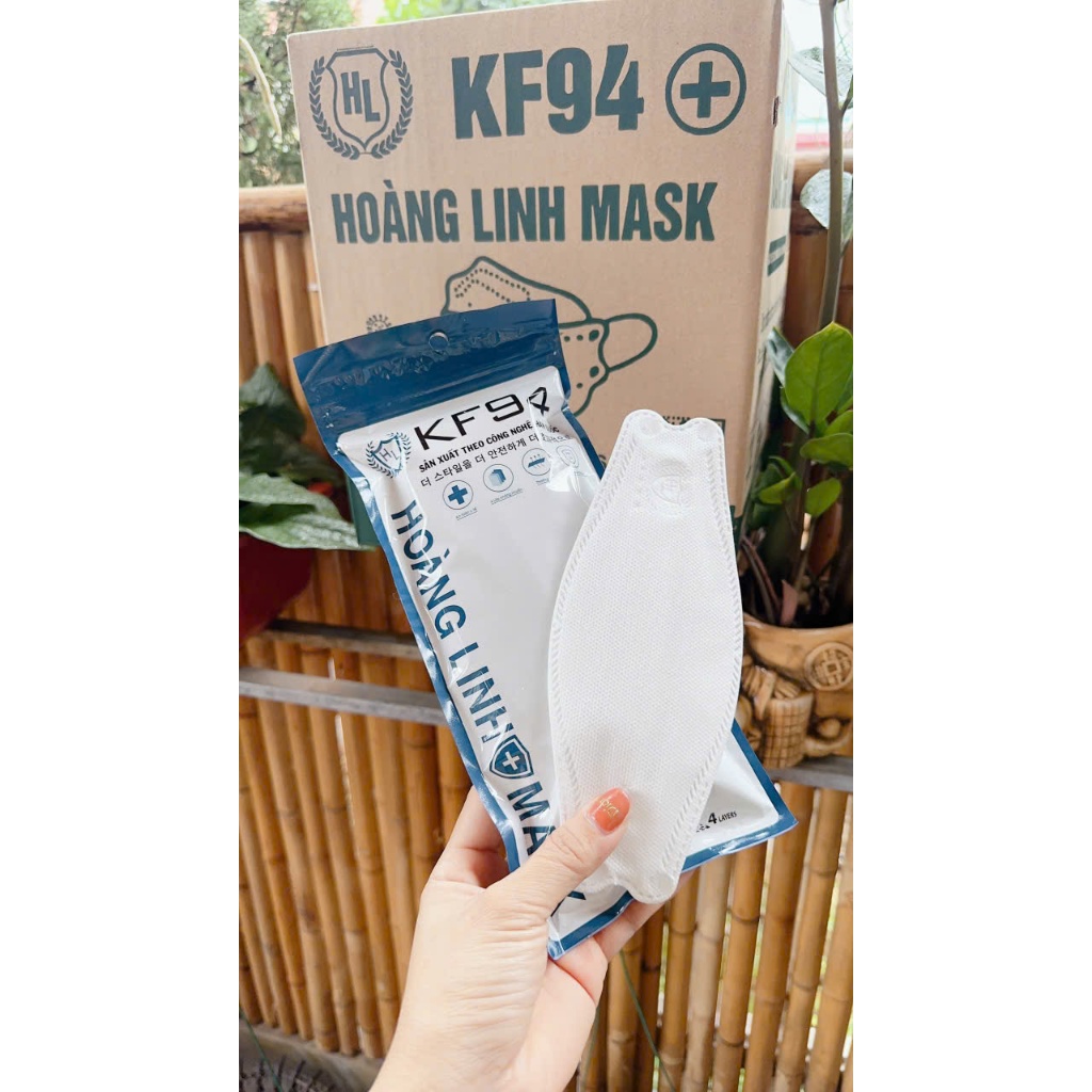 THÙNG 300 CHIẾC KHẨU TRANG 4D KF94 HOÀNG LINH MASK TÚI ZIP CHÍNH HÃNG 4 LỚP KHÁNG KHUẨN CHỐNG TIA UV
