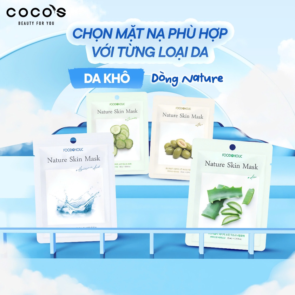 Ảnh Mặt Nạ Foodaholic Nature Skin Mask, Mặt Nạ Dưỡng Ẩm, Mặt Nạ Giảm Mụn, Mặt Nạ Trắng Da 23g 4