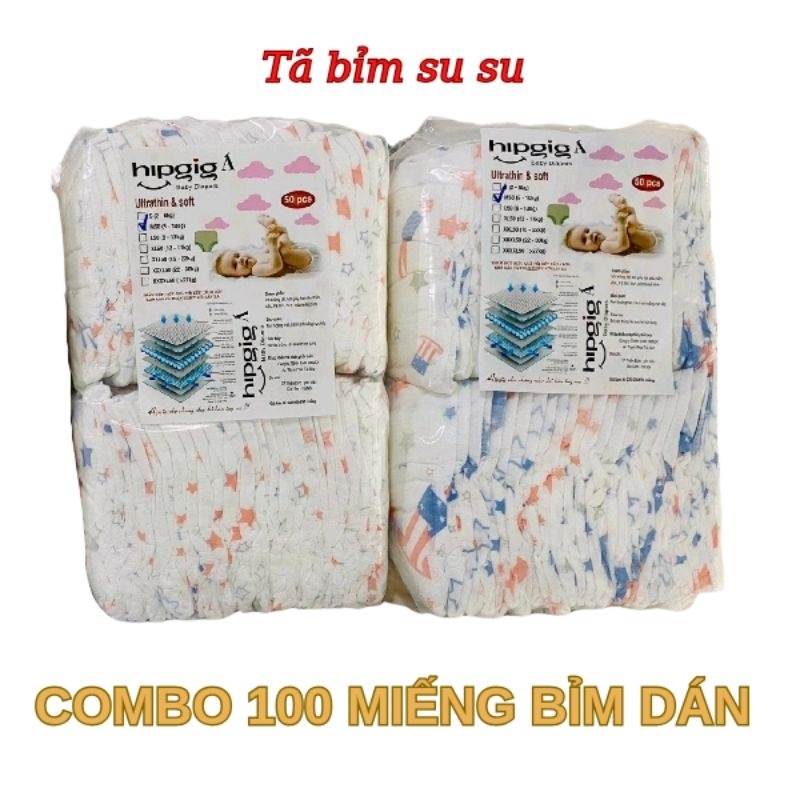[100 miếng] BỈM DÁN DÀNH CHO BÉ SƠ SINH mềm mỏng | Shopee Việt Nam