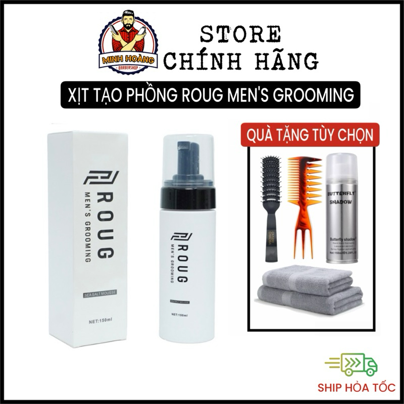 Bọt tạo kiểu Roug, Pre Styling Roug Men's Grooming Sea Salt Mousse hàng ...