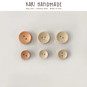 Nút gỗ tròn trơn handmade