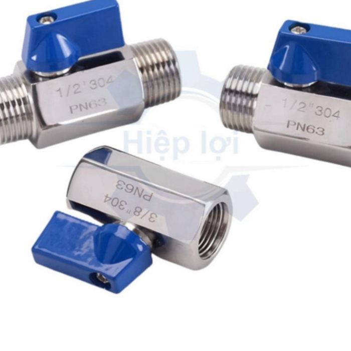 Van Bi Mini Inox 304 - Van Gạt Tay Inox Mini - Van Bi Inox Ren Trong ...
