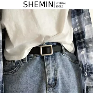 Thắt Lưng Basic Nữ Dây Nịt Nữ Mặt Vuông Dây Nịt Học Sinh Đi Làm Dây Nịch Da Pu Đẹp SHEMIN