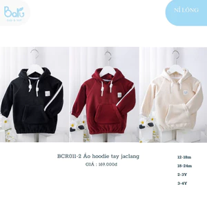 Áo hoodie tay jaclang nỉ lông