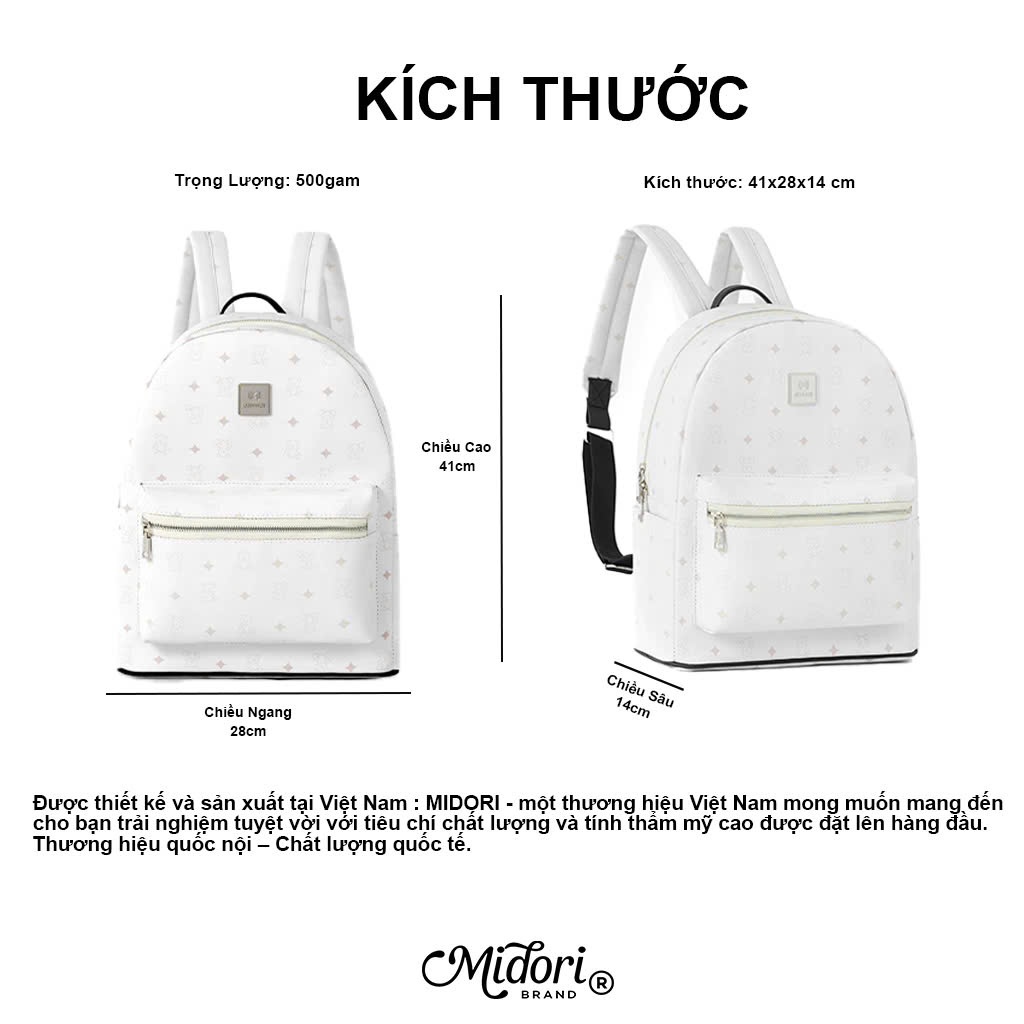 Balo đi học thời trang Nam nữ chống nước đựng laptop Season 9 Local Brand Mi Midori