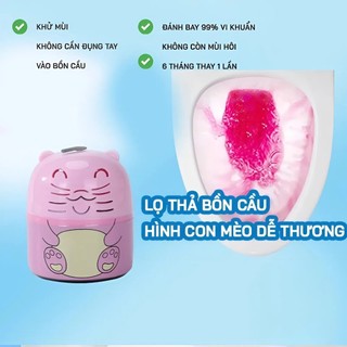 Lọ Thả Bồn Cầu Hình Mèo Xinh – Khử Mùi, Diệt Khuẩn, Làm Sạch Toilet, Thơm Lâu, Thiết Kế Tiện Lợi
