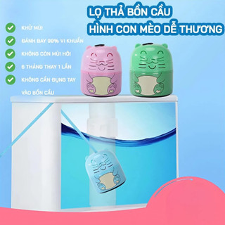 Lọ Thả Bồn Cầu Hình Mèo Xinh – Khử Mùi, Diệt Khuẩn, Làm Sạch Toilet, Thơm Lâu, Thiết Kế Tiện Lợi