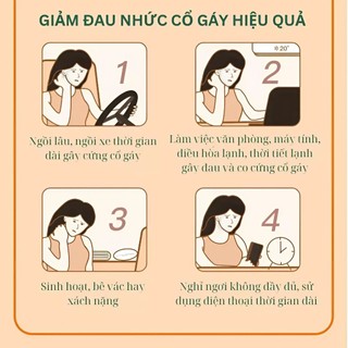 Miếng dán ngải cứu vùng cổ, miếng dán nhiệt tự làm nóng giảm đau cổ vai gáy hiệu quả hộp 3 miếng