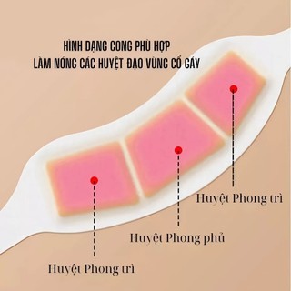 Miếng dán ngải cứu vùng cổ, miếng dán nhiệt tự làm nóng giảm đau cổ vai gáy hiệu quả hộp 3 miếng