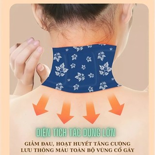 Miếng dán ngải cứu vùng cổ, miếng dán nhiệt tự làm nóng giảm đau cổ vai gáy hiệu quả hộp 3 miếng