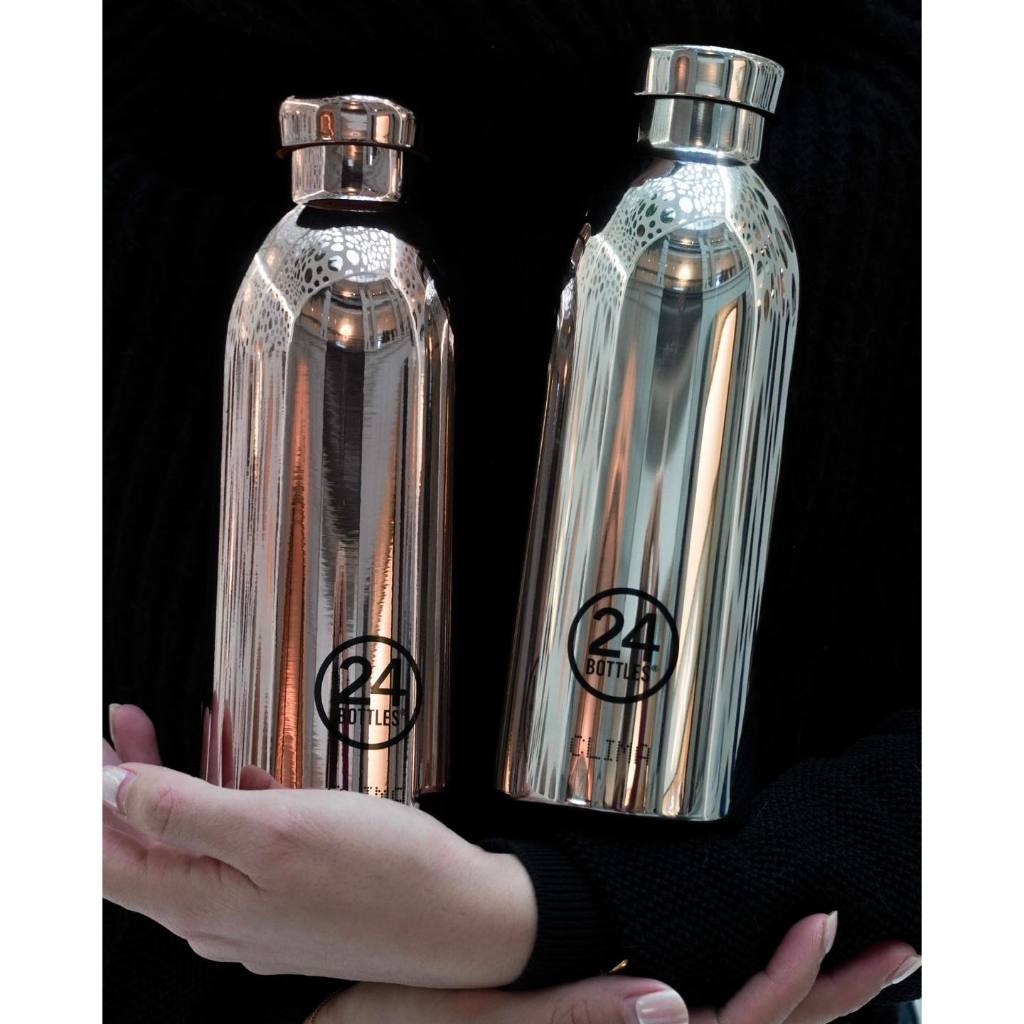 Ảnh Bình giữ nhiệt chân không 24Bottles Clima 500ml họa tiết Mirror Steel chất liệu thép không gỉ 4