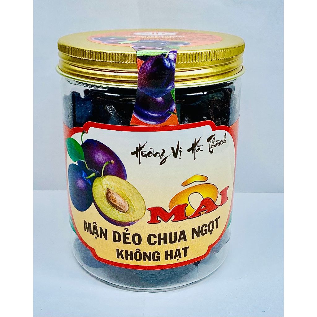 Ô Mai Mận Dẻo Chua Ngọt Không Hạt Đặc Biệt Vạn Hương Chuẩn Vị Truyền Thống hộp (200gr, 350gr)