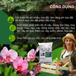 Phân Chì Tan Chậm Nhật Hi-Control 14-13-13 Không Sốc Cây Khi Bón Phong lan (BÁN LẺ 1 LẠNG)