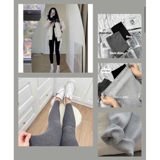 QUẦN LEGGING LÓT LÔNG 3 MÀU KÈM ẢNH THẬT