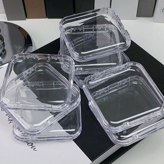 Hộp đựng nailbox móng tay, hộp mica nail box trong suốt hình vuông, hộp đựng mi fan