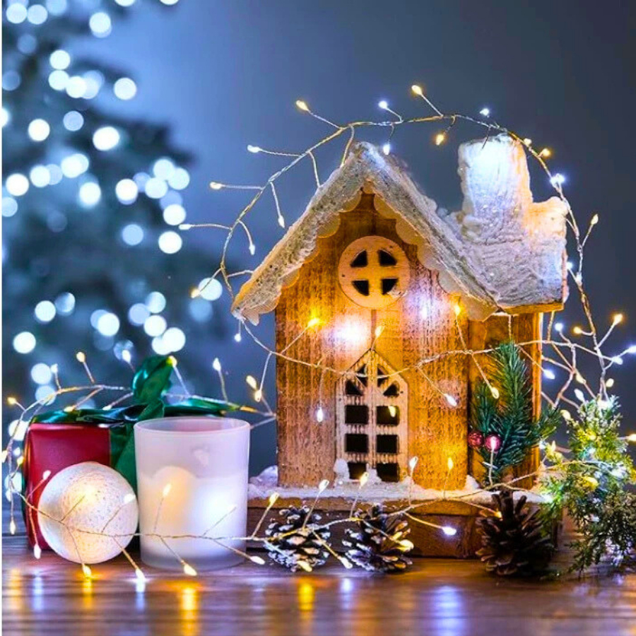 Dây đèn LED rễ cây 30m - 1000 bóng Trang trí Noel Cắm điện 220v