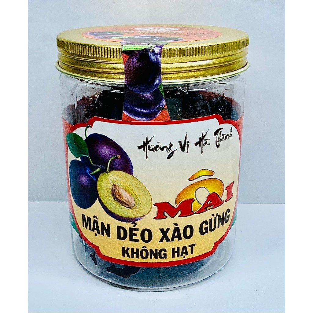 Ô Mai Mận Dẻo Xào Gừng Không Hạt Vạn Hương Chuẩn Vị Truyền Thống hộp (200gr, 350gr)