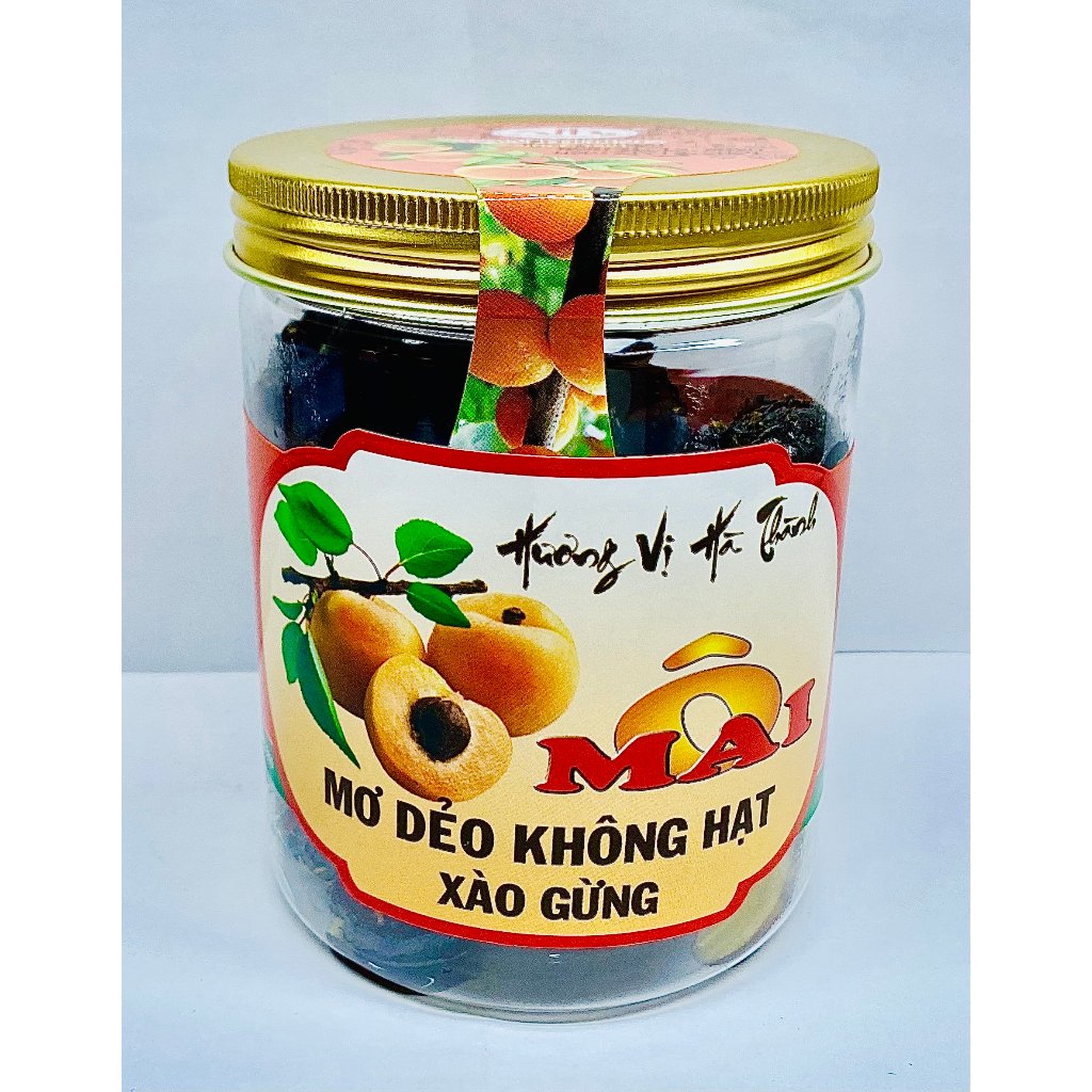 Ô Mai Mơ Dẻo Không Hạt Xào Gừng Vạn Hương Chuẩn Vị Truyền Thống hộp (200gr, 350gr)