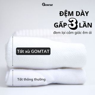 [LIVE] Hộp 5 đôi tất xù GOMTAT cổ cao trơn nam nữ có đệm xù dày chất liệu cotton êm chân - TATXU-TRON-CB5