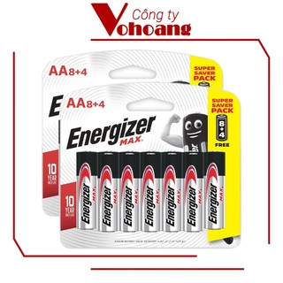 2 Vỉ pin AA Energizer Alkaline chống chảy E91 - 2 Vỉ 8+4 pin (Tổng 24 pin)