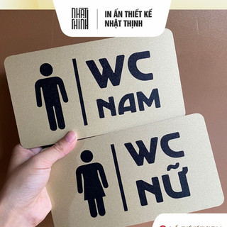 BẢNG WC • WC NAM • WC NỮ • ALU NHŨ VÀNG [V03]