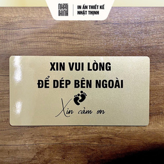 BẢNG VUI LÒNG ĐỂ DÉP BÊN NGOÀI • BẢNG CHÚ Ý KHU VỰC ĐỂ DÉP [V05]