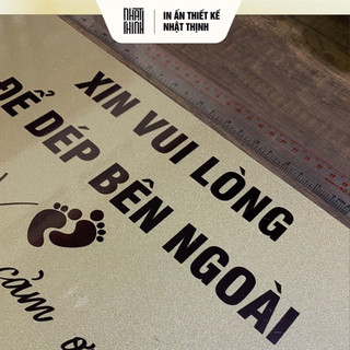 BẢNG VUI LÒNG ĐỂ DÉP BÊN NGOÀI • BẢNG CHÚ Ý KHU VỰC ĐỂ DÉP [V05]