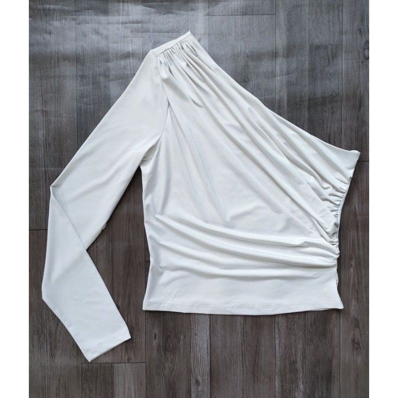 (Sale) Áo thun lệch vai tay dài nhún Hát Mờ* Cambo bigsize - dư xịn