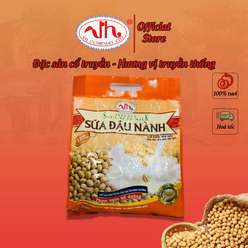 Bột sữa đậu nành nguyên chất dinh dưỡng Vạn Hương (có đường/không đường) bổ sung Canxi