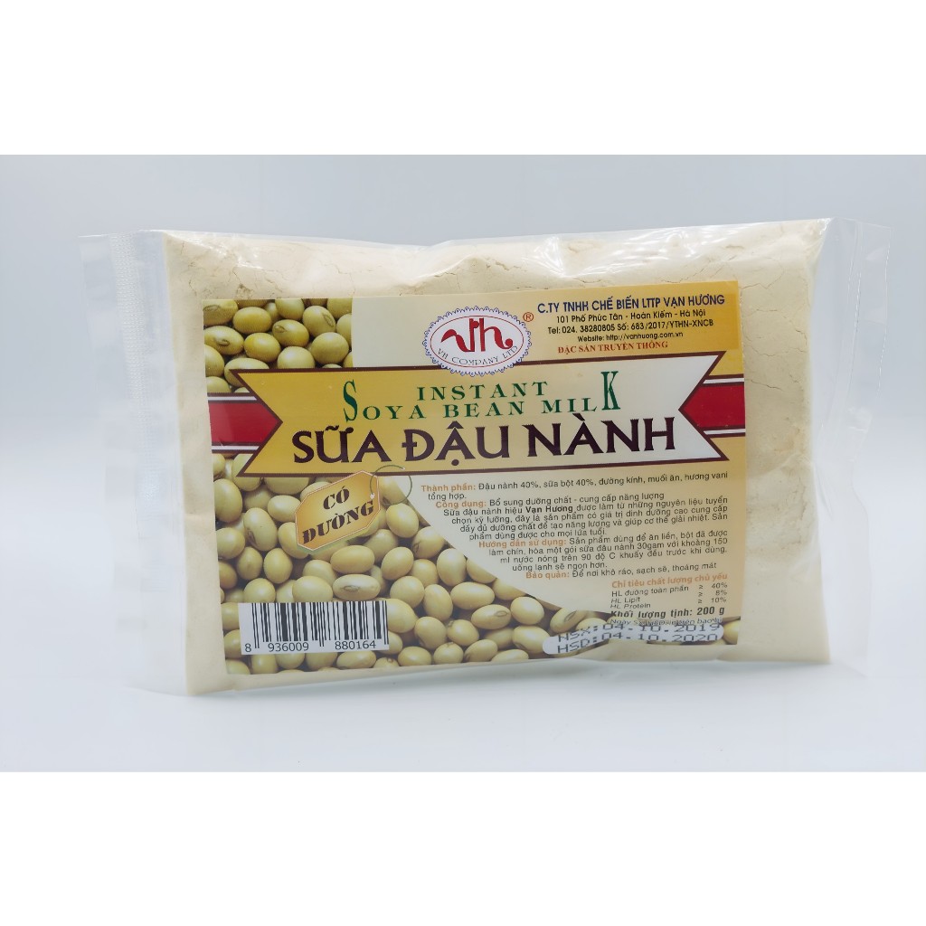Bột sữa đậu nành nguyên chất dinh dưỡng Vạn Hương (có đường/không đường) bổ sung Canxi