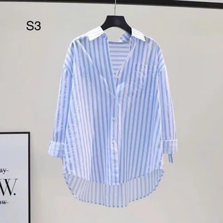 Áo sơ mi kẻ dành cho nữ chất liệu vải Oxford - Quang Hiếu Store - Q13