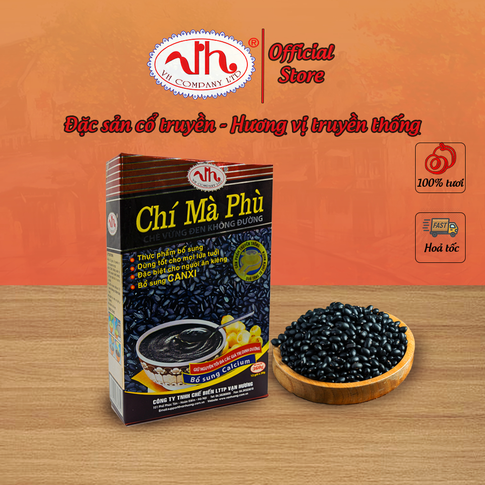 Chè vừng đen (Chí mà phù) Vạn Hương thơm ngon bổ dưỡng (Có đường/Không đường)