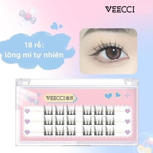 VEECCI Lông mi giả Veecci mềm tự nhiên lông mi cụm đơn 10mm-12mm| NHÍM HOUSE