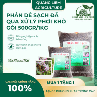Phân Dê Sạch Đã Qua Xử Lý Phơi Khô, chuyên dùng cho phong lan cây kiểng Bonsai (Gói 500GRAM/1KG)
