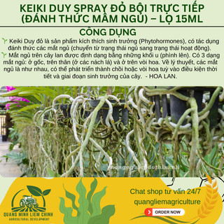 Thuốc kích chồi, ra hoa Keiki Duy Spray Đỏ bôi trực tiếp (đánh thức mầm ngủ) – Lọ 15ml
