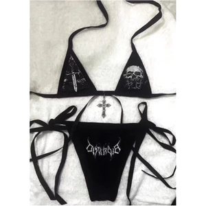 Che Tên sản Phẩm -Set Bikini in Hình Đầu Lâu cá tính sexy