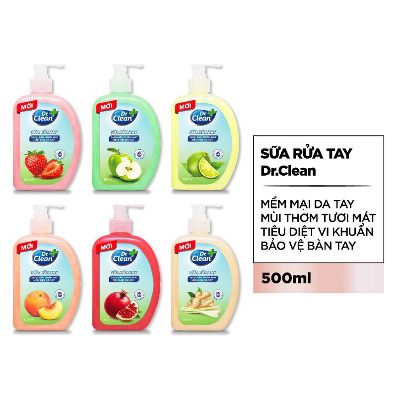 NƯỚC RỬA TAY DR.CLEAN HƯƠNG TRÁI CÂY 500ML | Shopee Việt Nam