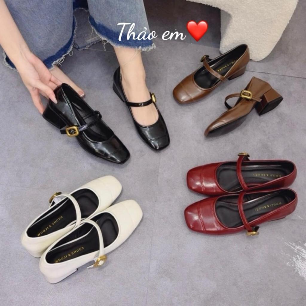 [Thảo Em - GC61] Giày búp bê nữ gót 3p da mềm phủ nano [Sẵn Hàng - Full Box]
