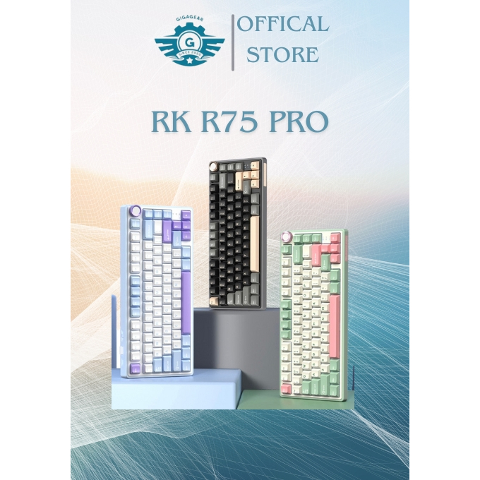 Bàn Phím Cơ Không Dây RK R75 Pro – Gasket Mount, LED RGB, Kết Nối 3 ...